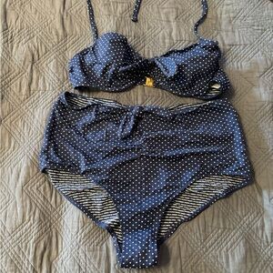 Pez D'Or Navy Polka Dot Bikini
